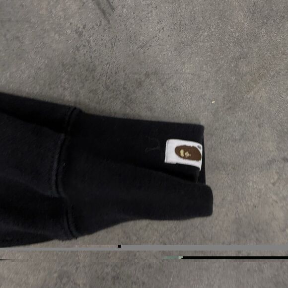 Bape Hoodie Black Camo Spellout Bathing Ape Mens Size Small Pullover - Picture 14 of 16